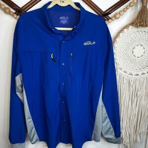 Loco Kaile Blue Gray Long Sleee Performance Fishing Shirt